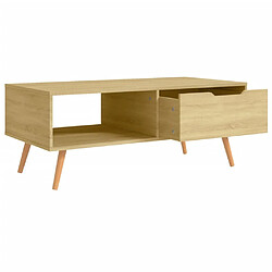 Maison Chic Tabls basse,Table Console pour salon Chêne Sonoma 100x49,5x43 cm Aggloméré -MN29138 pas cher