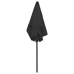 Acheter vidaXL Parasol de plage noir 180x120 cm