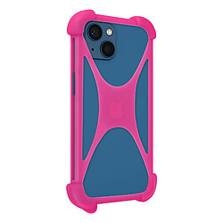 Avizar Coque Smartphone jusqu'à 6.7 pouces Universelle Silicone Gel Extensible rose