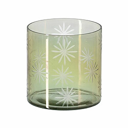 BigBuy Home Bougeoir Vert Verre Ø 15 cm 15 x 15 x 15 cm