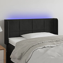 Maison Chic Tête de lit moderne à LED lumineuse pour chambre - Décoration de lit Noir 83x16x78/88 cm Velours -MN40038