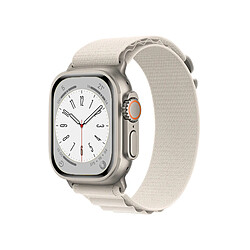 PHONECARE Bracelet NylonSense Alpine L (Poignet de 165mm a 210mm) pour Apple Watch Series 9 Aluminum - 45mm - Blanc