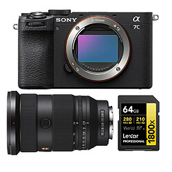 Sony Alpha A7C II Body Noir Boîtier +Sony FE 24-70mm f2.8 GM II (SEL2470GM2) E-Mount+Lexar 64GB Professional 1800x UHS-II SDXC Memory Card