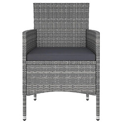 Acheter Maison Chic Salon de jardin 5 pcs | Ensemble de Table et chaises | Mobilier d'Extérieur Résine tressée Gris -GKD67866