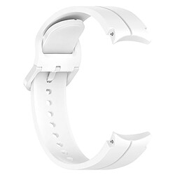 20MM Bracelet de montre en silicone Accessoires de remplacement compatible Samsung Watch5/Watch5 Pro - Blanc