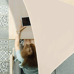 Relaxdays Voile d?ombrage Triangle diffuseur d?Ombre Protection Soleil Balcon Jardin UV 3x3x3 m Toile imperméable, Beige