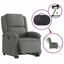 Maison Chic Fauteuil Relax pour salon, Fauteuil inclinable électrique gris foncé tissu -GKD45628 pas cher