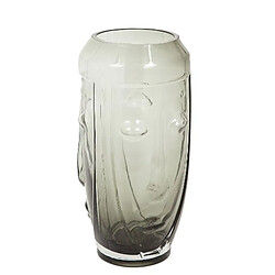 Vase Romimex Gris verre Visage 9 x 25 x 9 cm