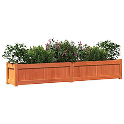 Acheter Maison Chic Lot de 2 Jardinières,Bac à fleurs - pot de fleur cire marron bois de pin massif -GKD61574