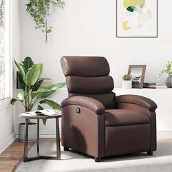 vidaXL Fauteuil inclinable - Marron Similicuir