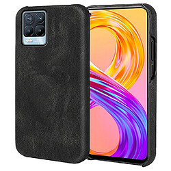 Coque en TPU + PU anti-empreintes digitales, anti-rayures, noir pour votre Realme 8 Pro/Realme 8