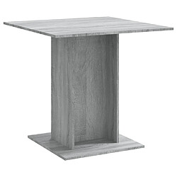 vidaXL Table à dîner Sonoma gris 80x80x75 cm Bois d'ingénierie