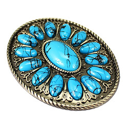 Avis Cowboy Boucles de Ceinture à Pierre Turquoise Synthétique Accessoire Boho Indien Western