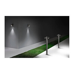 Avis Leds C4 Borne de jardin Cubus Verre Gris urbain 2 ampoules 100cm