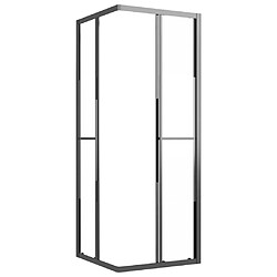 Avis vidaXL Cabine de douche ESG semi-dépoli 80x80x180 cm Noir