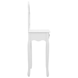 Acheter Helloshop26 Coiffeuse et tabouret de luxe 65 x 36 x 128 cm bois de MDF blanc 02_0006268