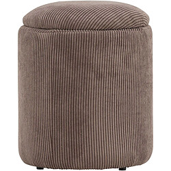 Venture Home Pouf coffre en polyester Limpen velours marron.