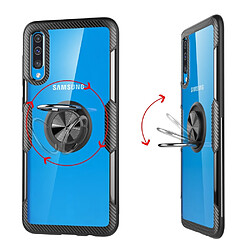 Avis Wewoo Coque Souple Etui de protection en TPU transparent avec support de rotation magnétique à 360 degrés pour Galaxy A70 bleu