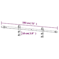 vidaXL Porte coulissante et kit de quincaillerie 85x210 cm pin massif pas cher