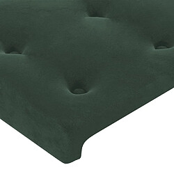 Acheter vidaXL Tête de lit à LED Vert foncé 183x16x118/128 cm Velours