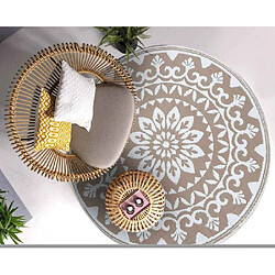 AUBRY GASPARD Tapis Mandala D150 Beige