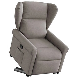 vidaXL Fauteuil inclinable taupe tissu