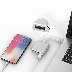 GUPBOO Adaptateur USB C HDMI+USB 3.0+PD Hub 4K MacBook 3 en 1,JL135