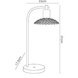 Avis Luminaire Center Lampe de Table Ellen 1 Ampoule nickel satiné/cristal