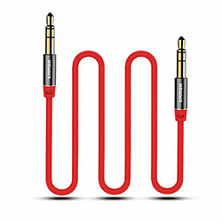 Remax L100 Câble Jack Aux Universel 3,5 mm 3,5 mm mâle vers 3,5 mm mâle Anti-Enchevêtrement Câble 1 m Rouge