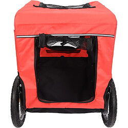 Avis FLAMINGO Remorque de vélo pour chiens Romero Rouge 59,5x43x51 cm