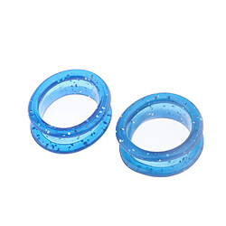 Avis 10pcs silicone barber cheveux ciseaux de toilettage ciseaux doigt bague poignées inserts bleu