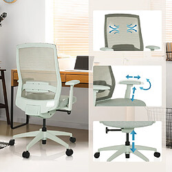 Avis Chaise de bureau / chaise pivotante COLORE dossier résille / assise tissu gris lumière hjh OFFICE