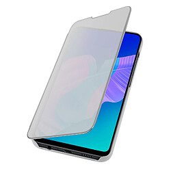 Avizar Housse Huawei P40 Lite E Clapet Translucide Design Miroir Support Vidéo Argent pas cher