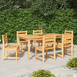 vidaXL Ensemble à manger de jardin 7 pcs Bois de teck solide