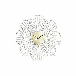 Horloge Murale DKD Home Decor Fleur Doré Métal (57 x 4 x 57 cm)