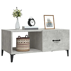 Acheter vidaXL Table basse gris béton 90x50x40 cm bois d'ingénierie