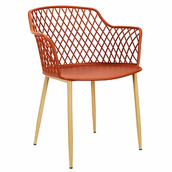 Paris Prix Lot de 4 Fauteuils Design Malaga 80cm Terracotta