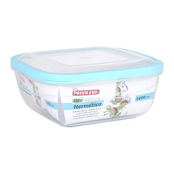 Totalcadeau Lunch box hermétique carré transparent Boîte Repas Fermeture pour Conservation Capacité - 1100 ml pas cher