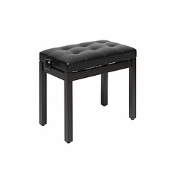 Stagg PB36 RWM SBK - Banquette de piano, couleur palissandre mat, avec pelote en skaï noir