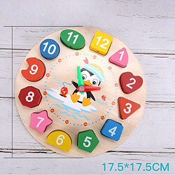 En bois Forme Couleur de Tri Horloge Temps D'enseignement Nombre Blocs de Puzzle pour Enfants En Bas Âge des Bébés Filles pas cher