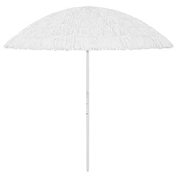 vidaXL Parasol de plage Hawaii blanc 300 cm