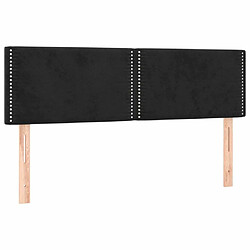 Acheter Maison Chic Tête de lit moderne à LED lumineuse pour chambre - Décoration de lit Noir 144x5x78/88 cm Velours -MN59570