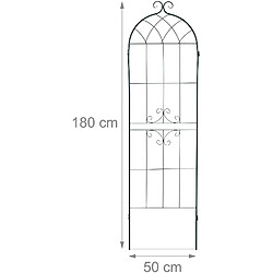 Helloshop26 Treillis clôture plante grimpante arche jardin fer set de 2 vert 13_0002896_5