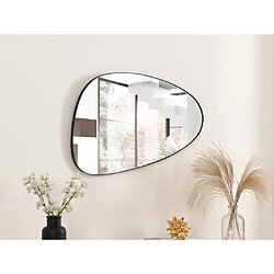 Vente-Unique Miroir organique en métal - L. 72 x H. 35 cm - Noir - MANAROLA