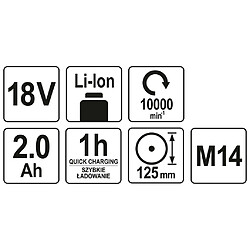 Acheter YATO Meuleuse d'angle sans batterie 18V 125 mm