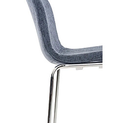 Non Tabouret de bar Hoover tissu 4 pieds structure chrome pas cher