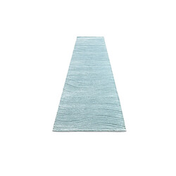 Avis Vidal Tapis de couloir en laine 394x81 bleu Darya