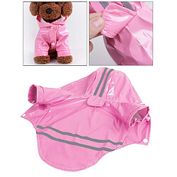 Imperméable Pour Chien Avec Capuche Veste Réfléchissante Pour Chien Imperméable S- XL Rose L