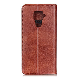 Etui en PU cheval fou égocentrique marron pour votre Xiaomi Redmi Note 9/Redmi 10X 4G