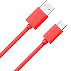 WOW Câble USB A/USB C 1m - 3A Rouge